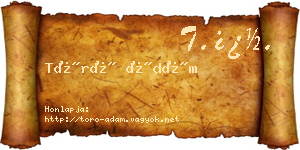 Törő Ádám névjegykártya
