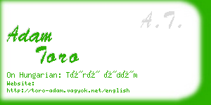 adam toro business card